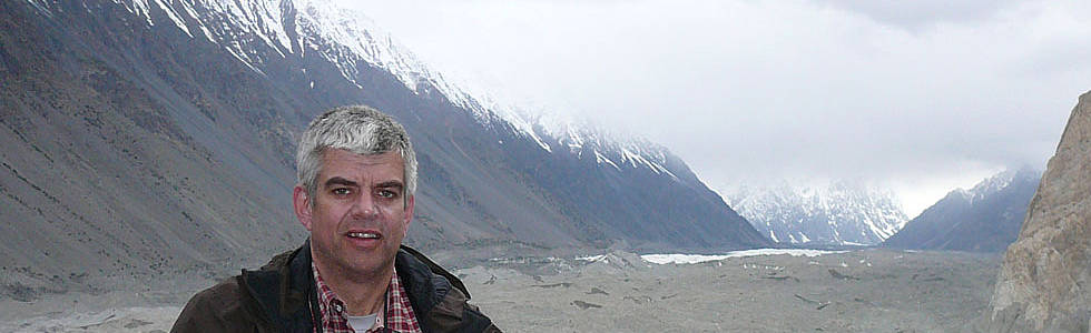 Thomas Leitner beim Baturagletscher in Pakistan