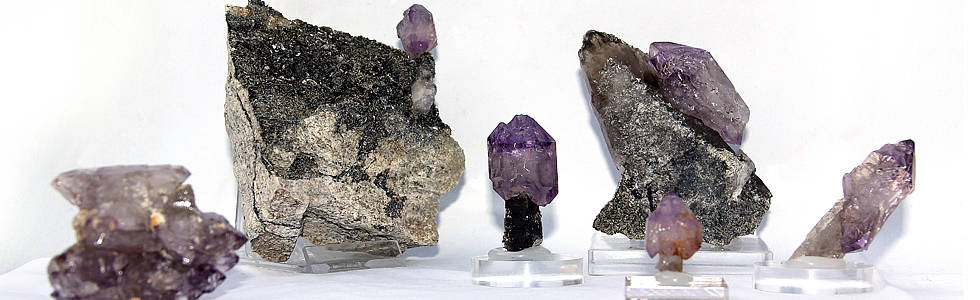 Zepteramethyst aus der Amethystrinne Mättital Binntal Schweiz.