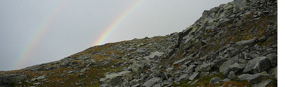 Regen und Sonne wechseln sich ab.