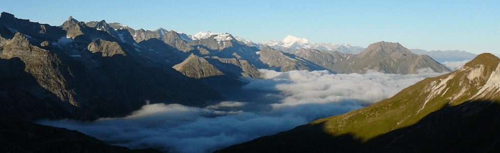 Turbenalp Binntal mit Blick auf Weißhorn CH